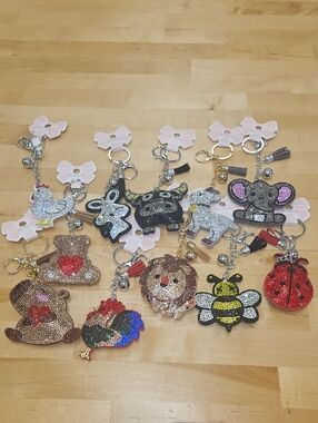Sparkling Animal Rhinestone Keychains